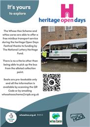 FREE MINIBUS SERVICE TO HERITAGE OPEN DAYS 11-20 SEPTEMBER 2026